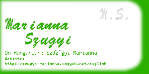 marianna szugyi business card